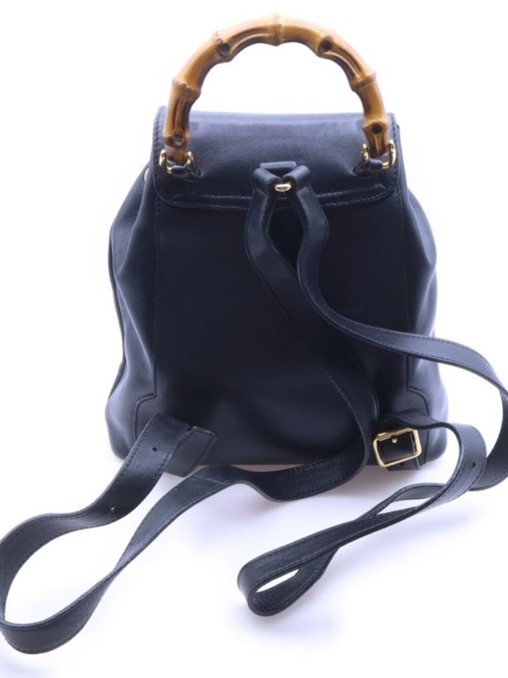 Gucci Bamboo Leather Backpack Black - Picture 2 of 6